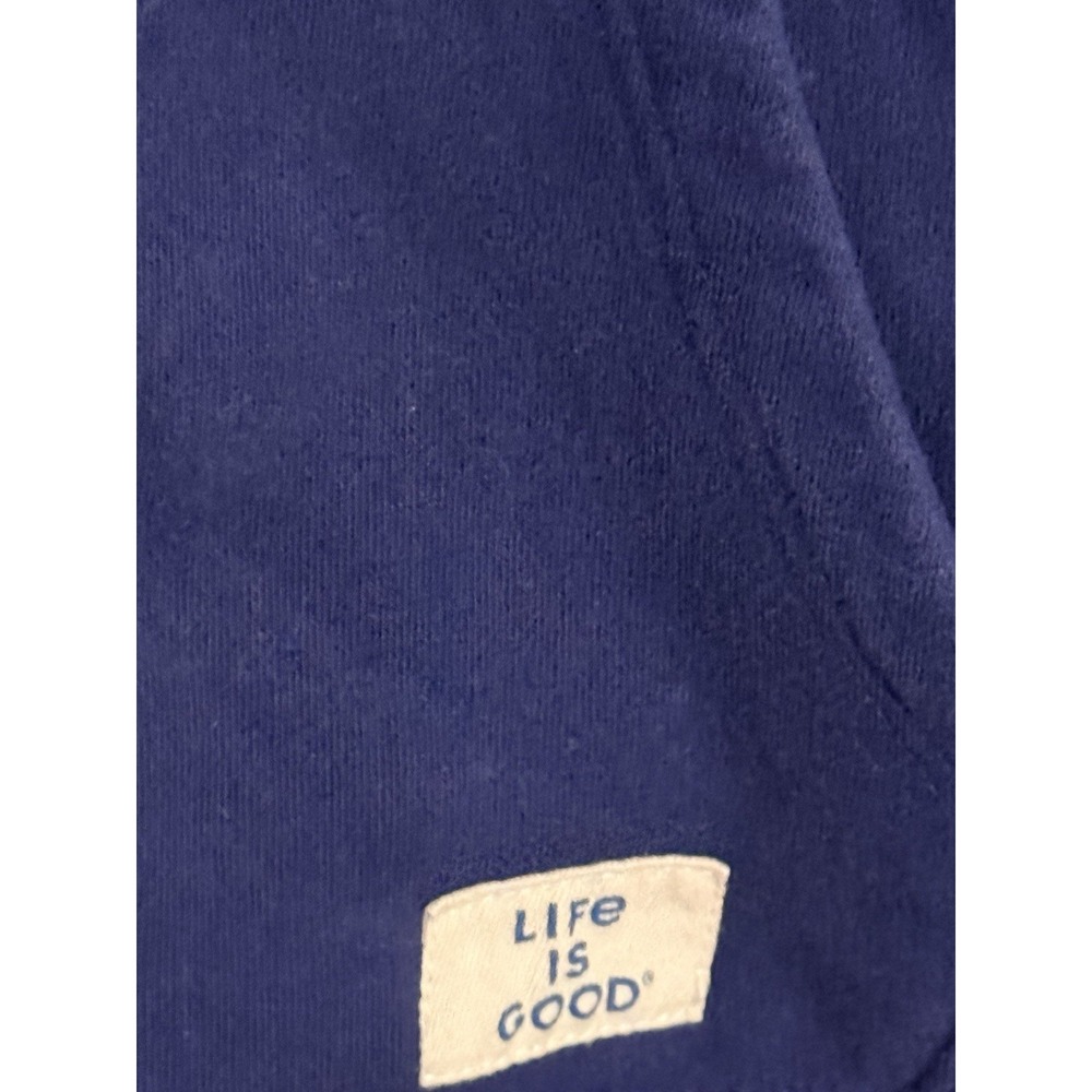 Life Is Good Women's Blue Daisy Flower Hoodie Size Medium Fast Shipping - Picture 2 of 6